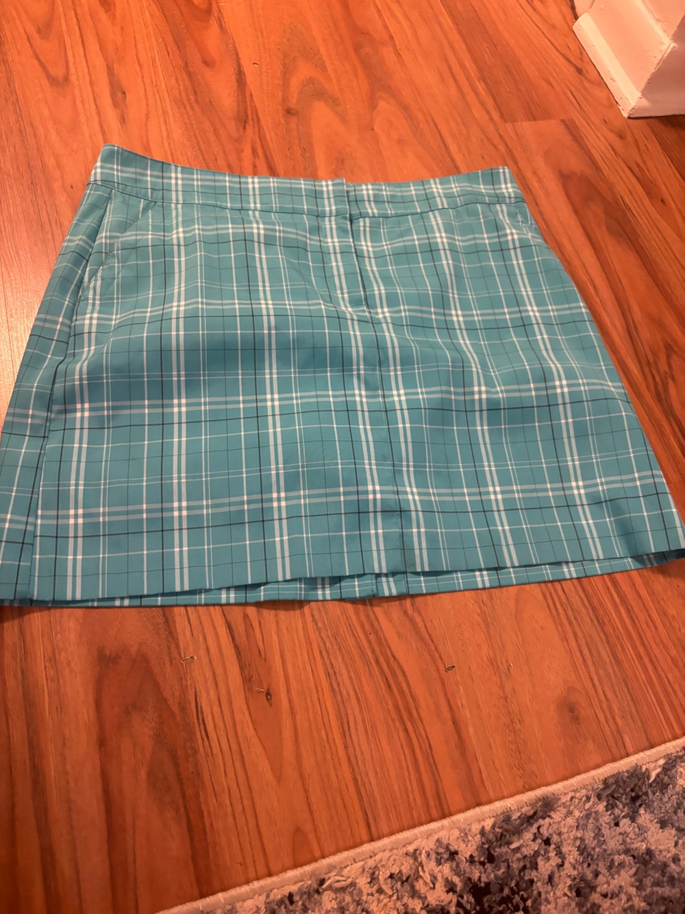 Izod Teal Plaid Women's Skort